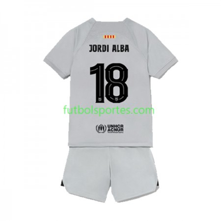 Camiseta FC Barcelona Jordi Alba 18 Niño Tercera Equipación 2022/2023